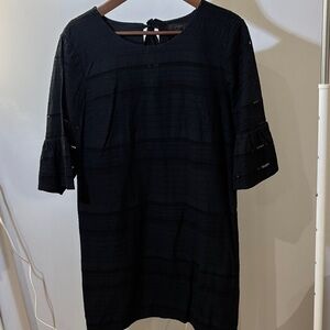 J. Crew Elegant Black eyelet dress